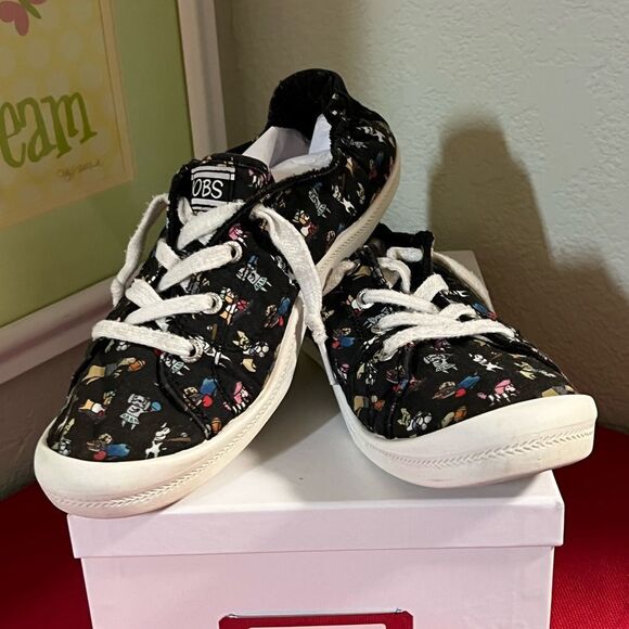 Vans Shoes - Sketchers Bob’s Black Slip On Sneakers Size 8.5 #BOB3
